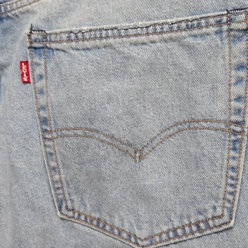 Levis 551 Z Authentic Straight Fit Jeans Mens 36X32 Big E Cotton Hemp Distressed